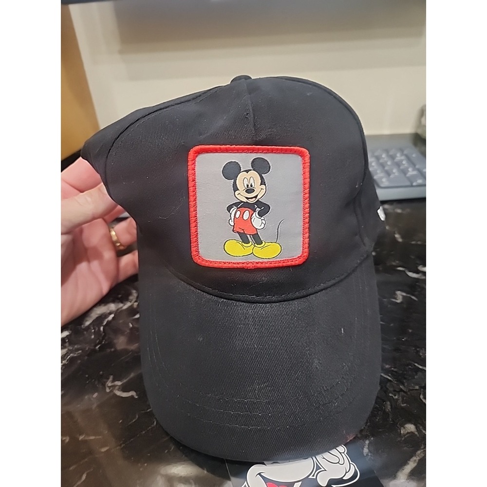 NEW! DISNEY MICKEY MOUSE Baseball Hat Cap ALDI 2024 Exclusive Black UNISEX Patch